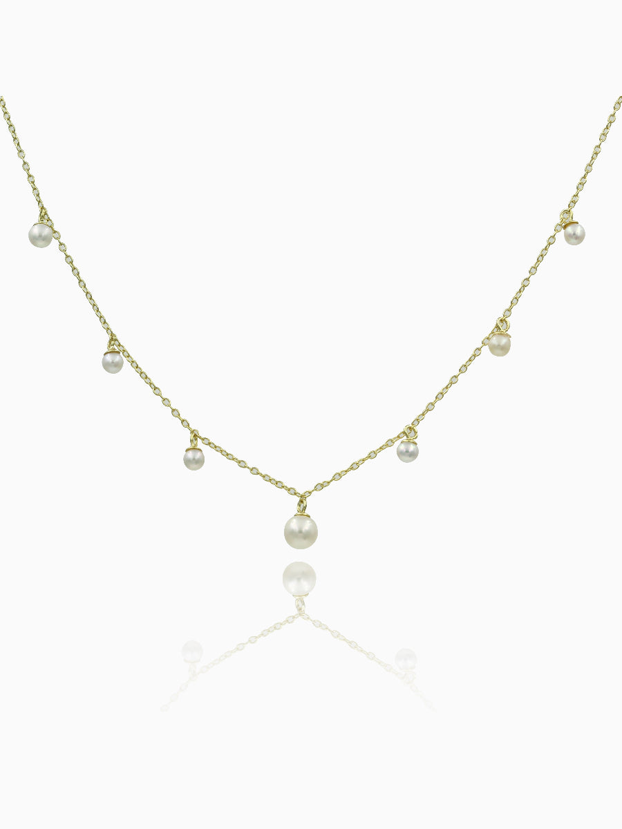 4-6mm Freshwater Pearl Dainty Droplets Necklace