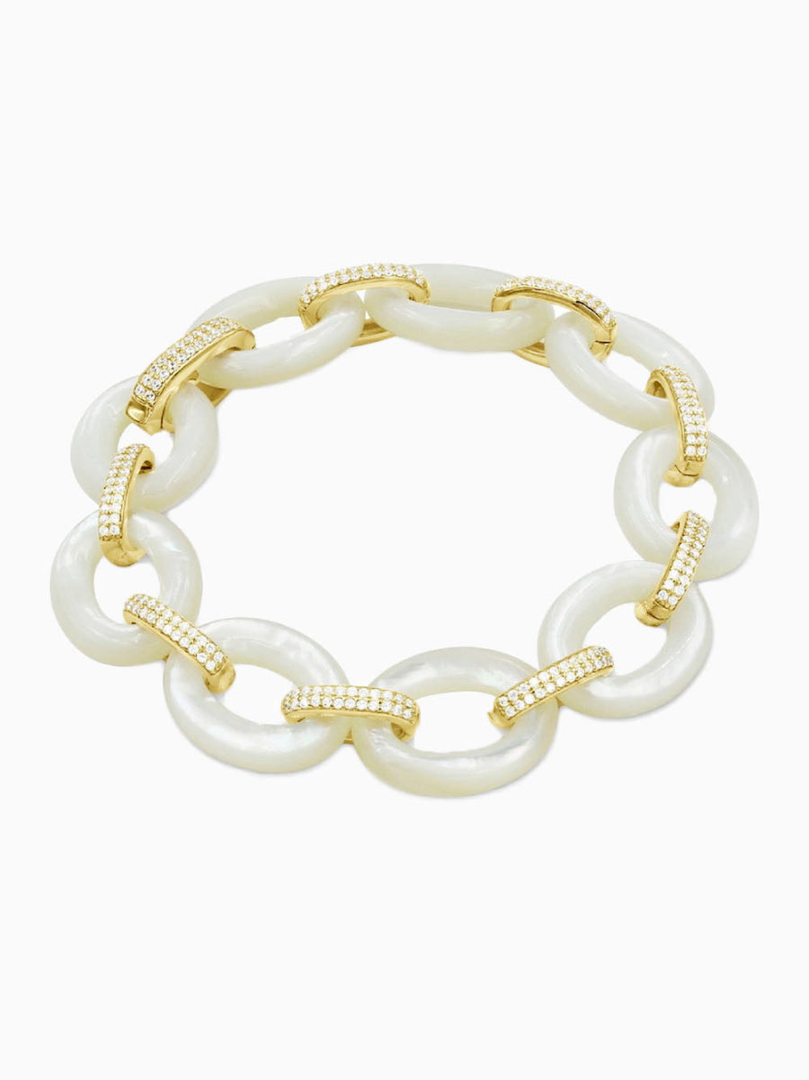 Vintage Bracelets,  Mother of Pearl Bracelets, Chunky Chain Bracelets, Fashion Accessories