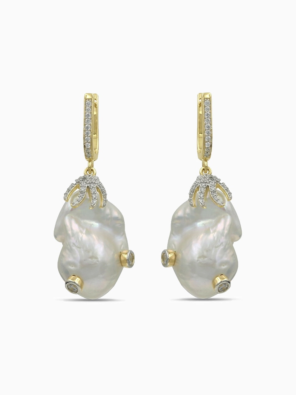 Baroque Pearl jewelry, Cubic Zirconia, Earrings, Fashion accessories, elegant jewelry