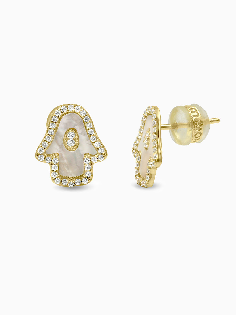 Mother of Pearl Earrings, Hamsa, Stud, Earrings, Fashion accessories, elegant jewelry