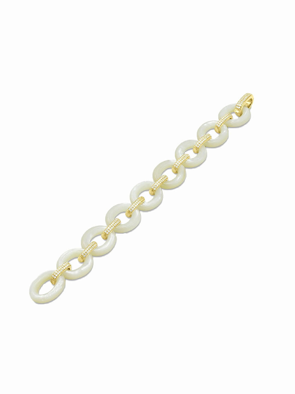 Vintage Mother of Pearl Chunky Chain Bracelets