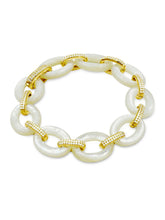 Load image into Gallery viewer, Vintage Mother of Pearl Chunky Chain Bracelets
