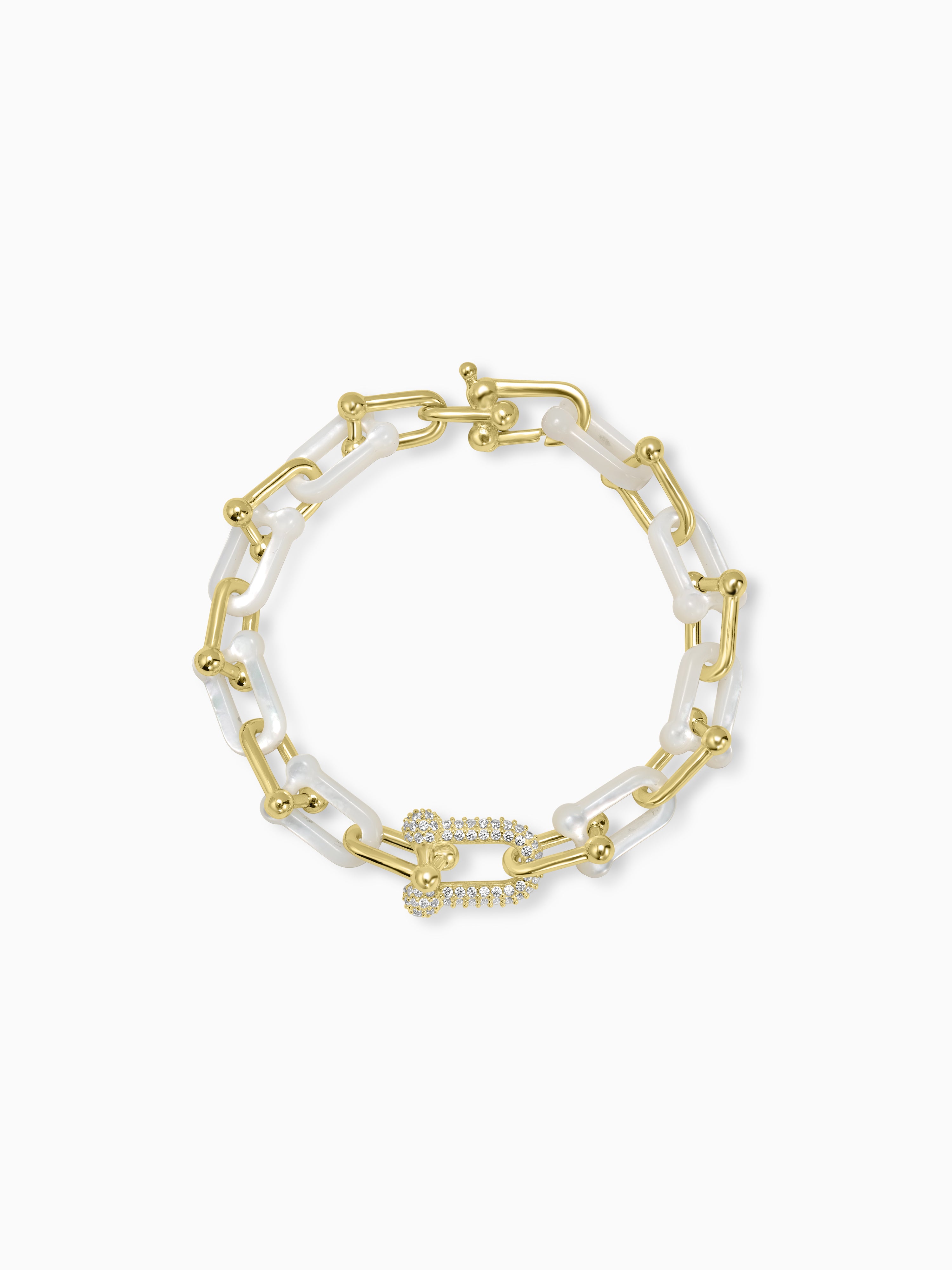 Mother of Pearl U Link Bracelet