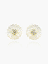 Load image into Gallery viewer, Daisy Flower Mother of Pearl Studs Earrings
