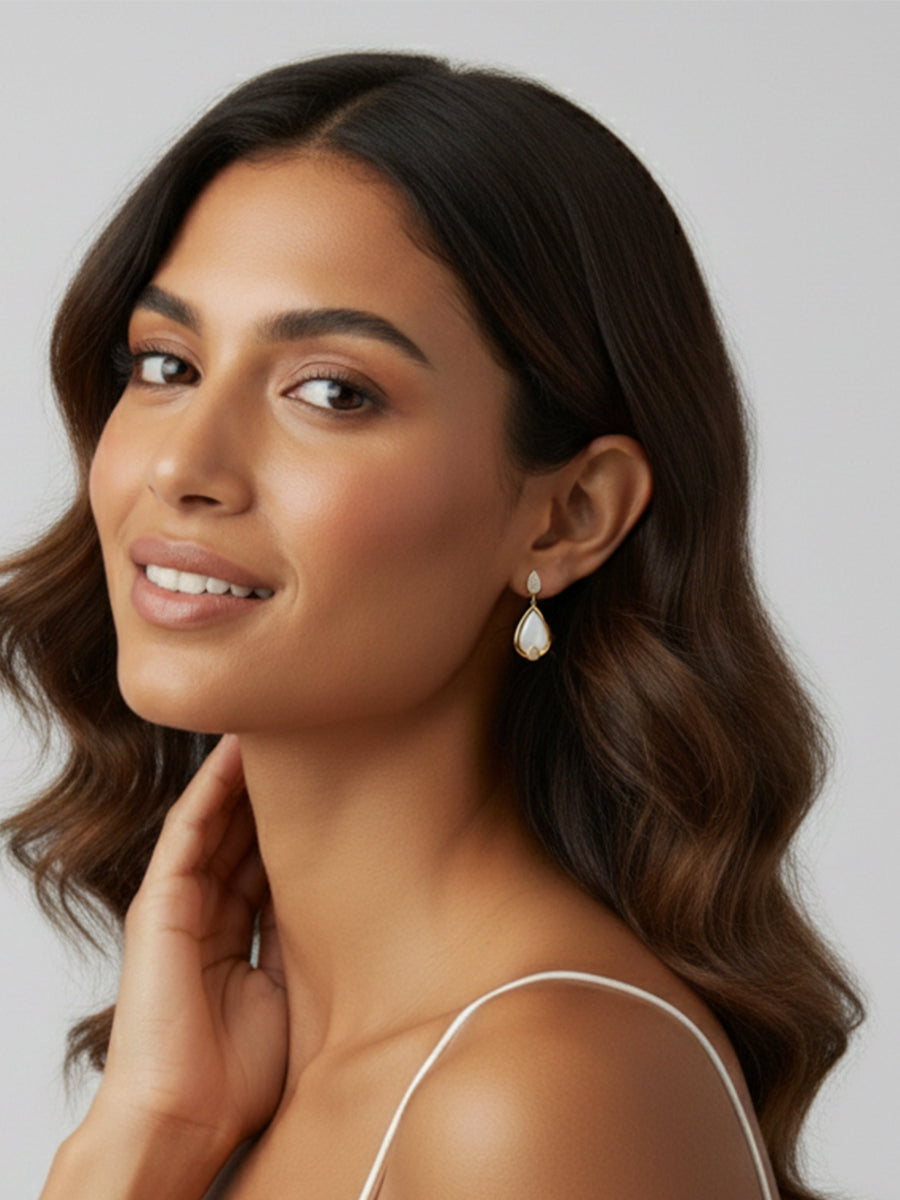Mother of Pearl Drop Dangle Earrings