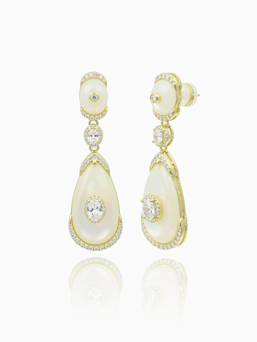 Mother of Pearl Tear Drop Earrings