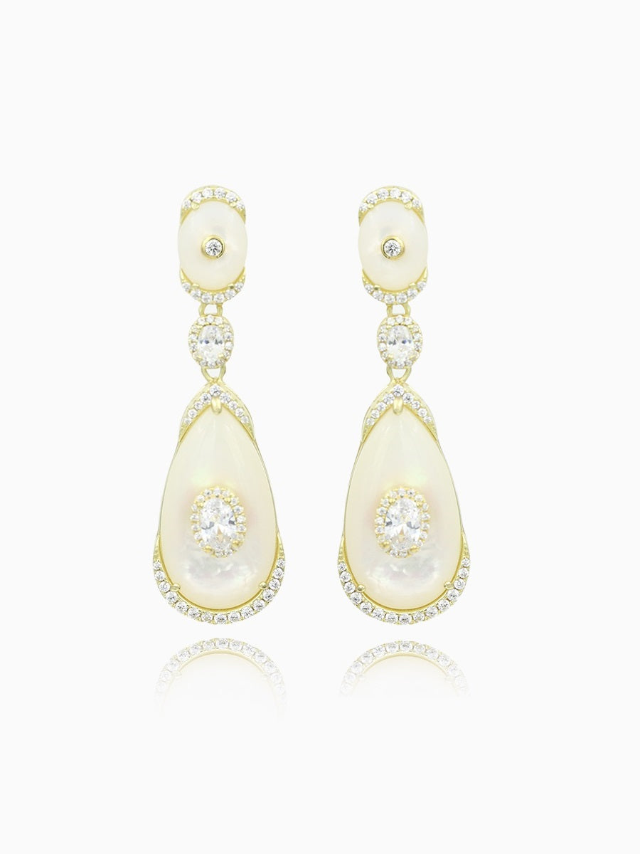 Mother of Pearl Tear Drop Earrings