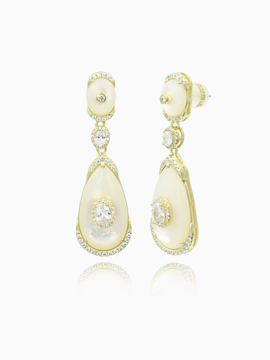 Mother of Pearl Tear Drop Earrings