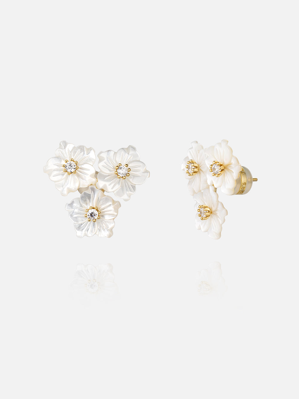 Elegant Flower Mother of Pearl Earrings