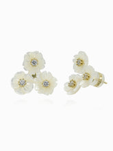 Load image into Gallery viewer, Delicate MOP Flower with CZ Studs Earrings
