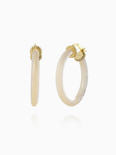 Load image into Gallery viewer, Mother of Pearl 35MM Hoop Earrings
