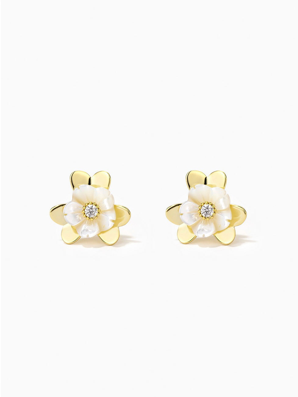 Freshness Flower Mother of Pearl Stud Earrings