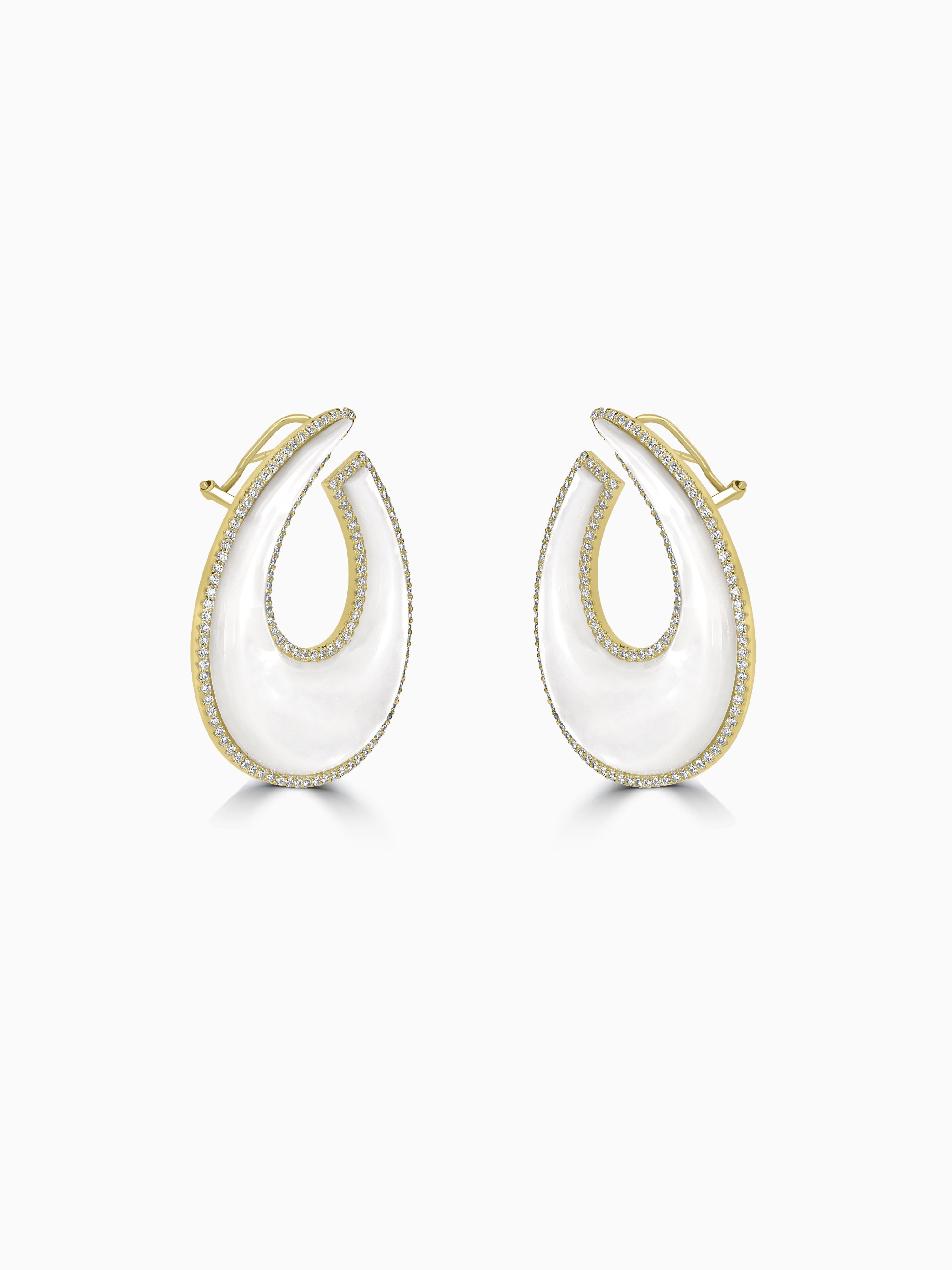 Mother of Pearl Tear Drop Earrings