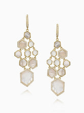 Load image into Gallery viewer, Mother of Pearl Chandelier Earrings
