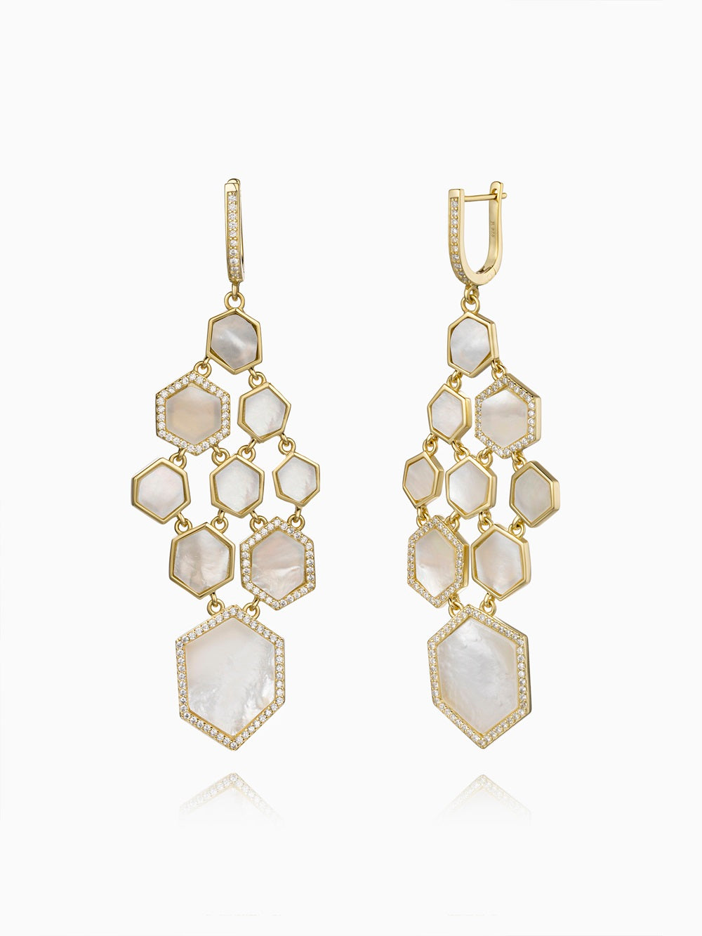 Mother of Pearl Chandelier Earrings