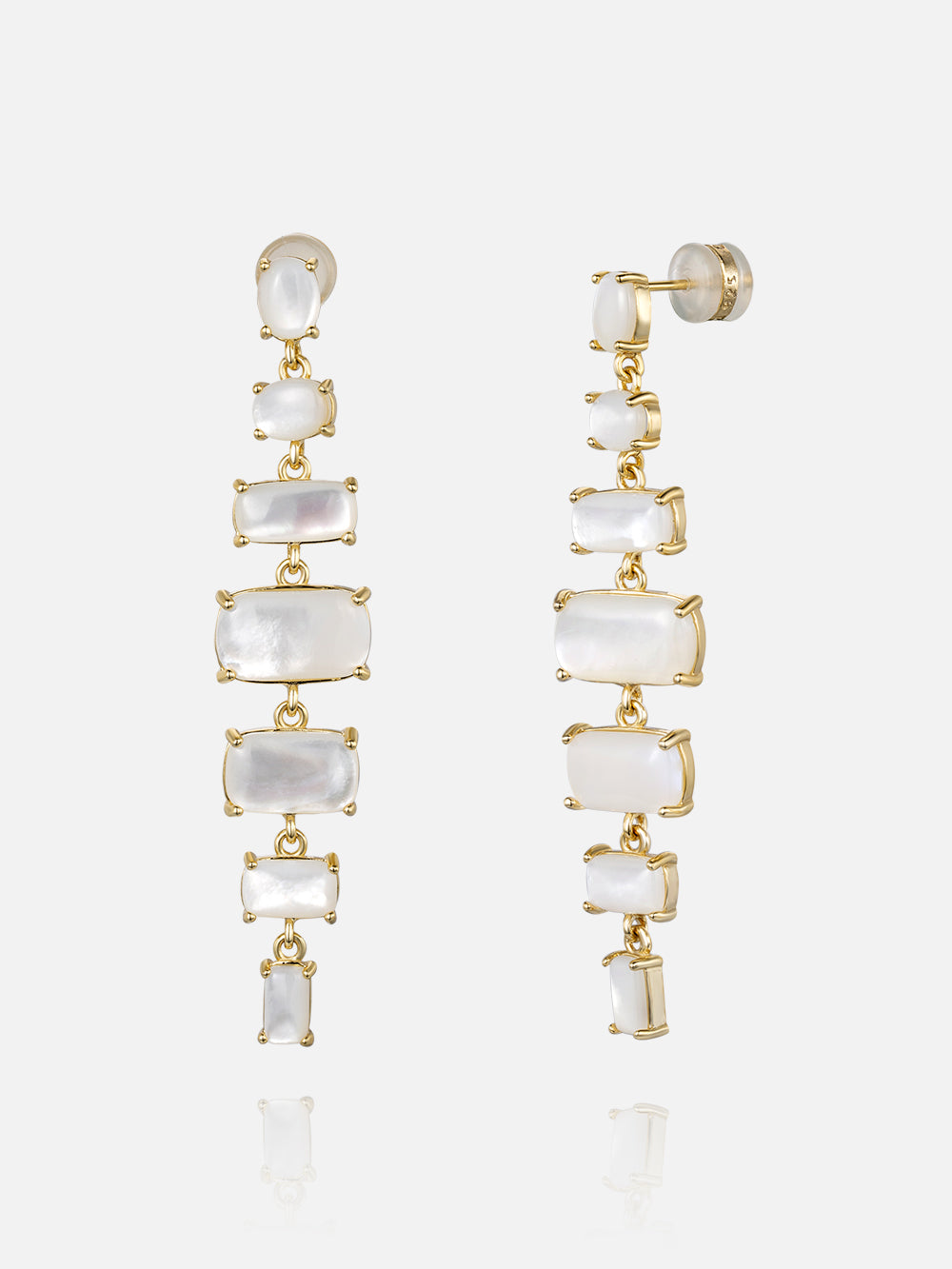 Graduated Mother of Pearl Dangle Earrings