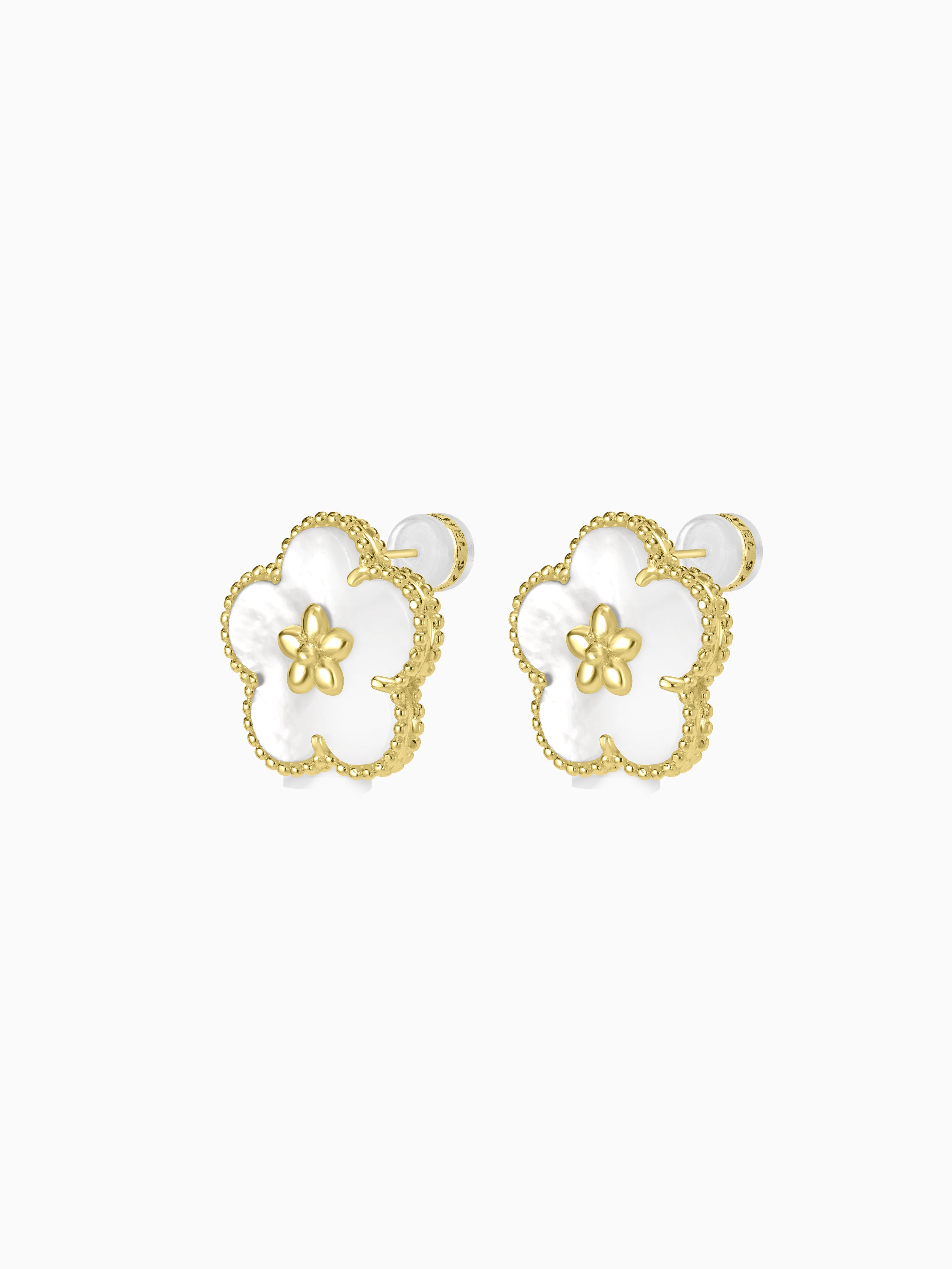 Mother of Pearl Cute Flower Earrings