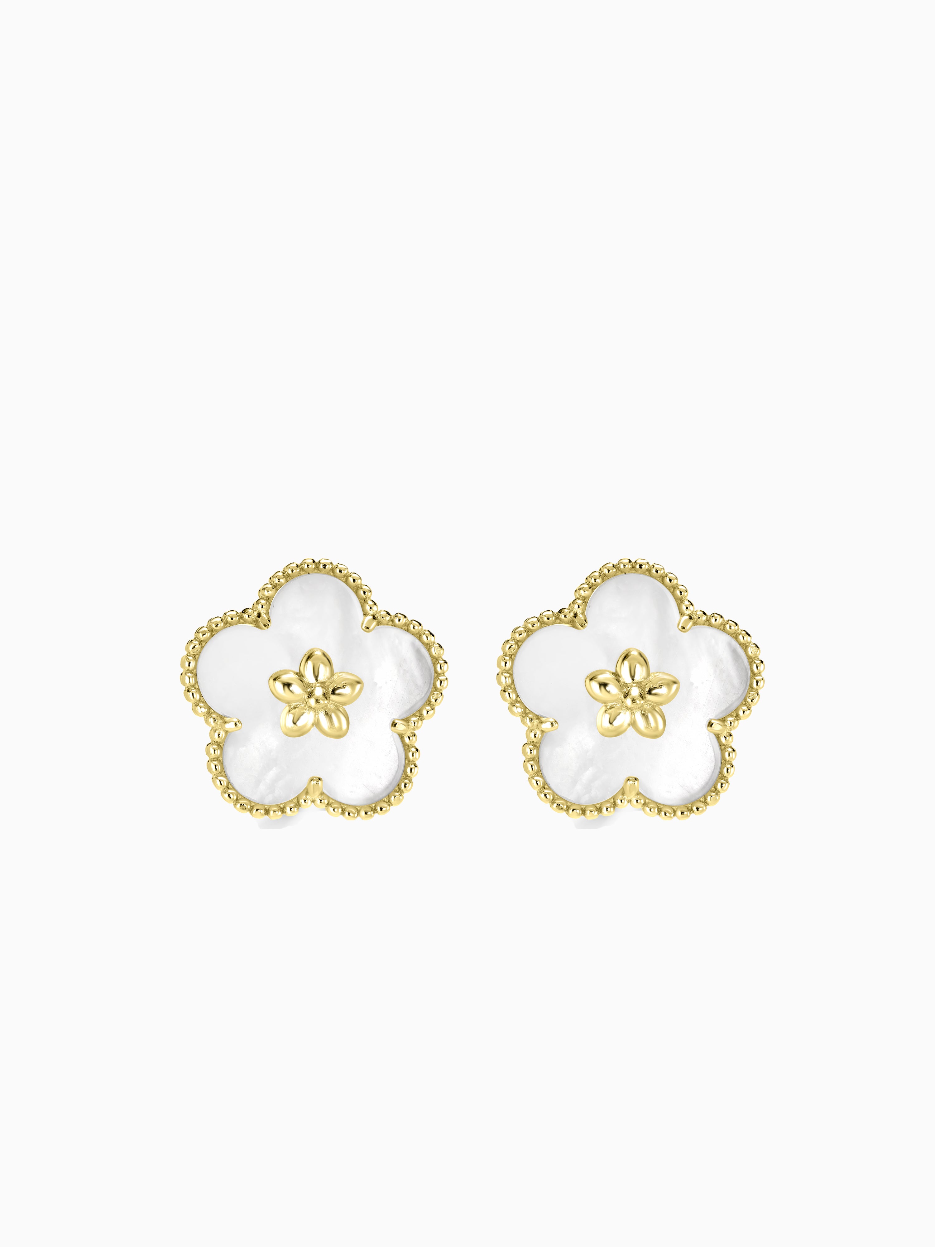 Mother of Pearl Cute Flower Earrings