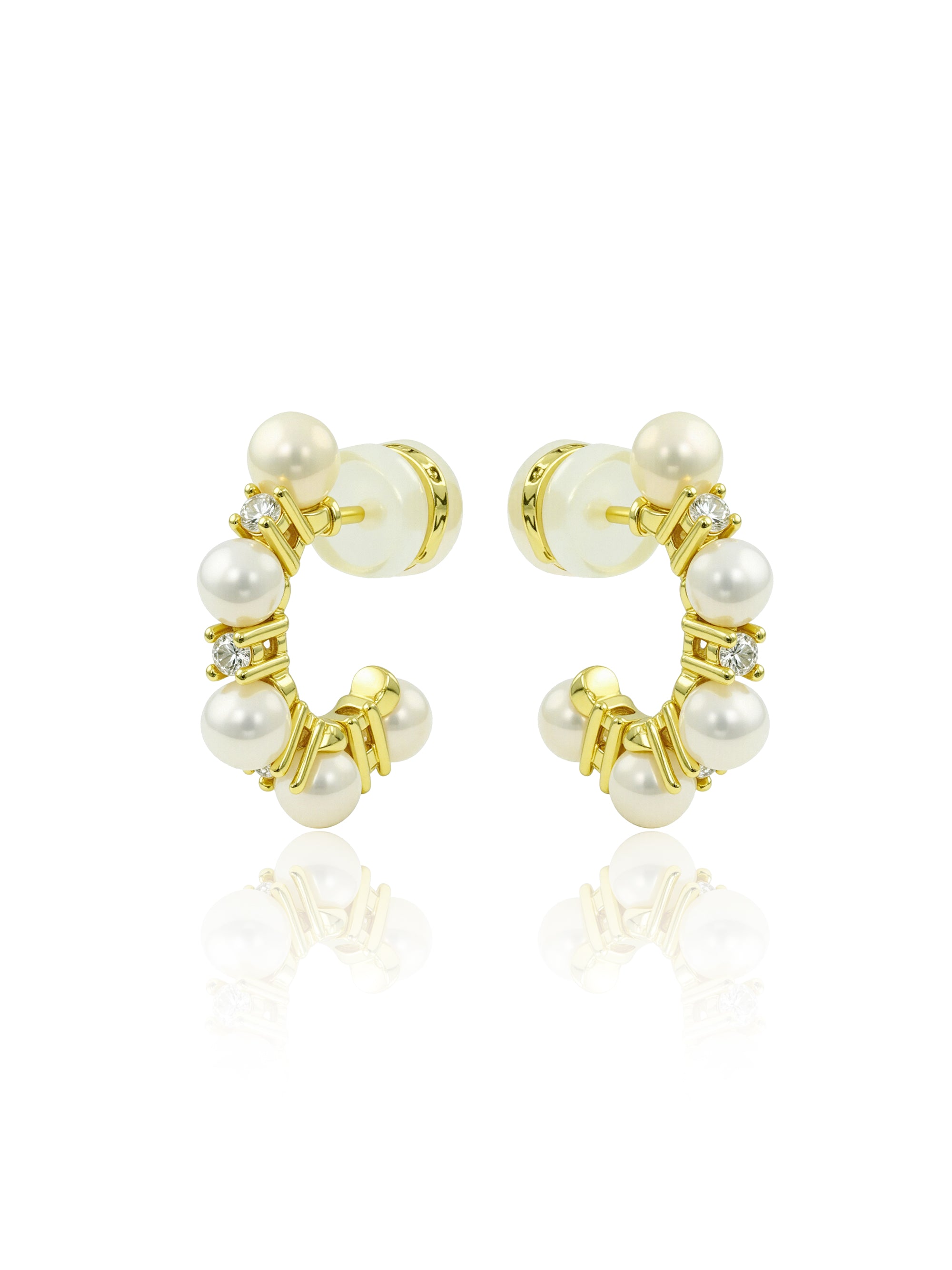 Fabulous 3-4MM Fresh Water Pearl Hoop Earrings