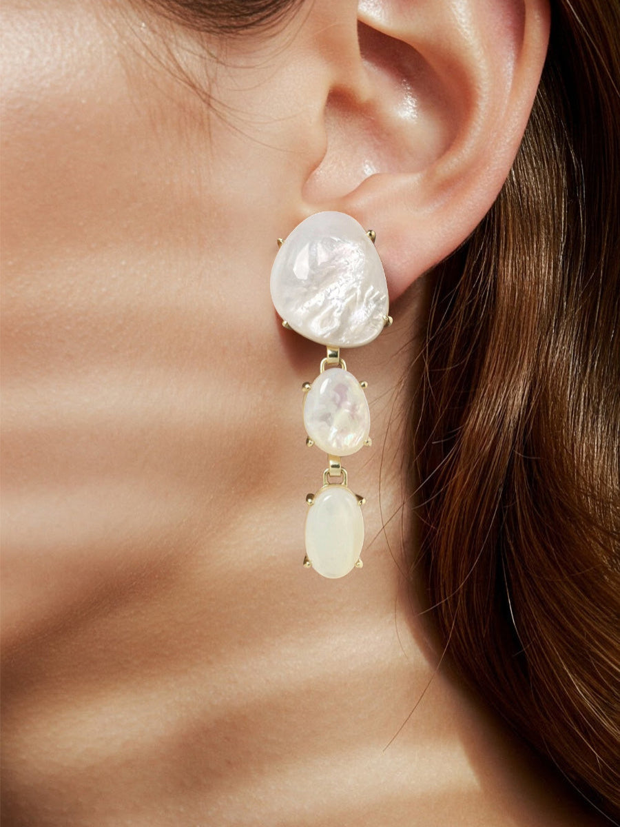 Sophisticated Mother of Pearl Drop Earrings