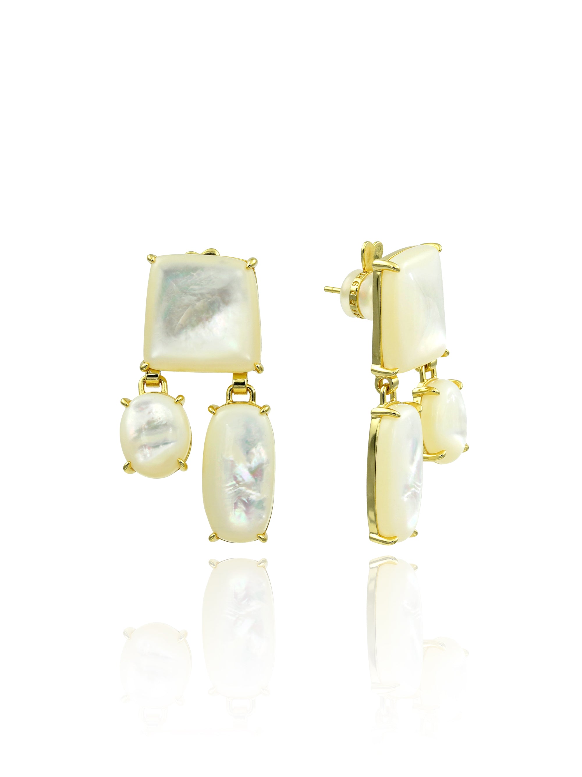Vintage-Inspired Mother of Pearl Dangle Earrings