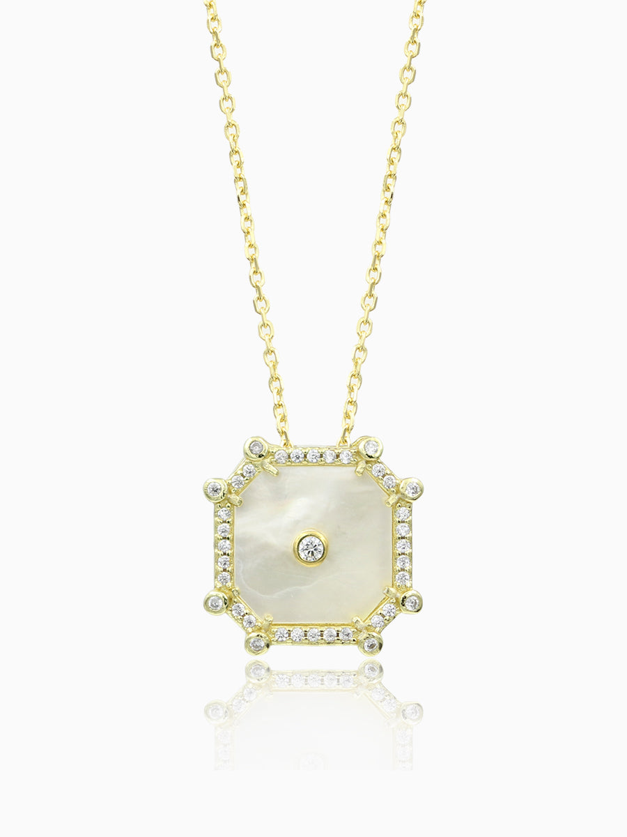 Mother of Pearl Octagon Necklace