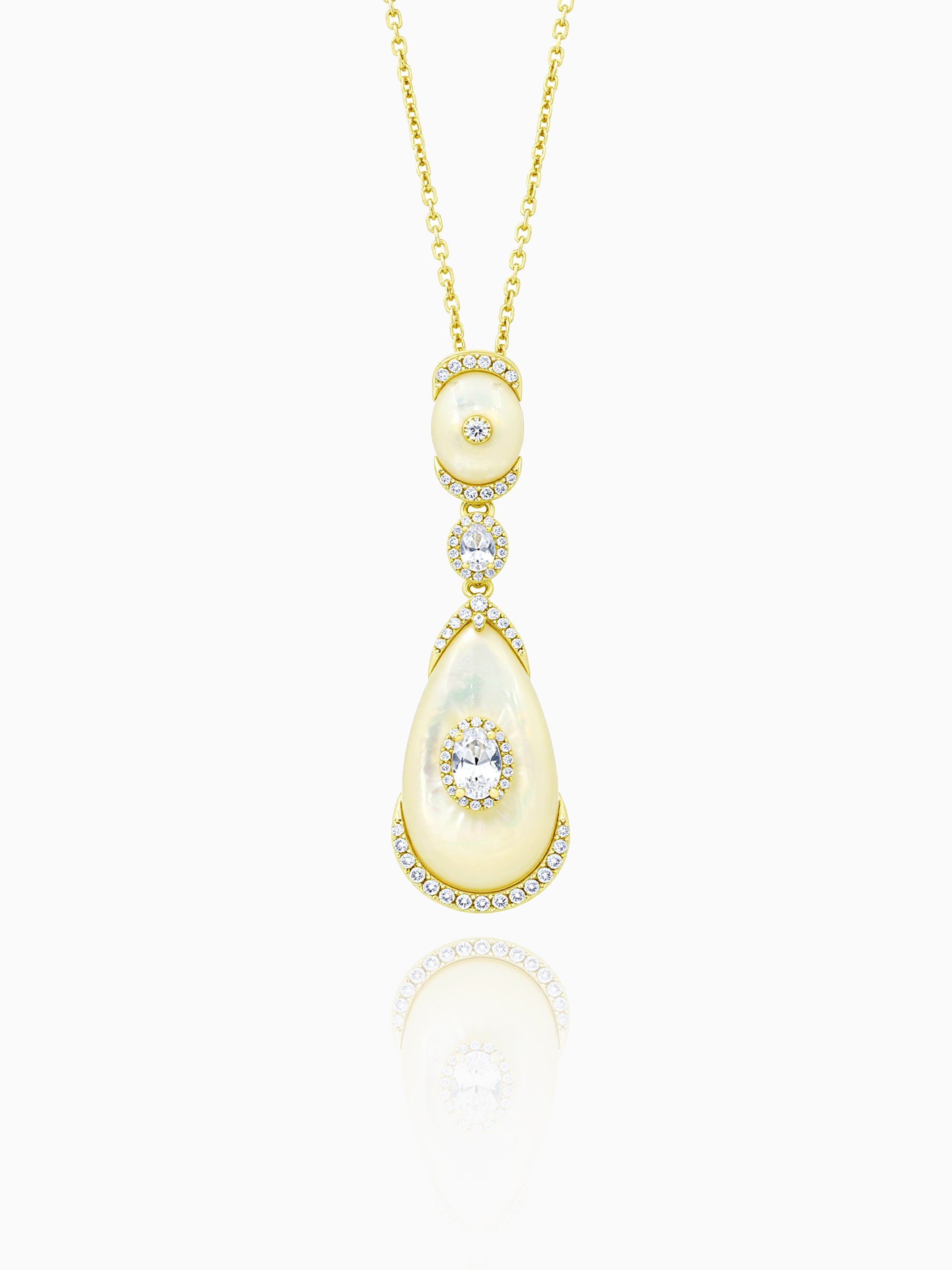 Mother of Pearl Tear Drop Necklaces