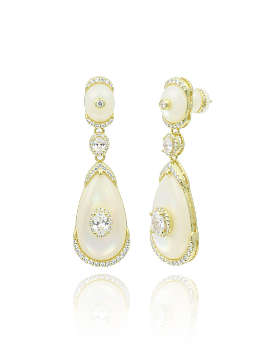 Mother of Pearl Tear Drop Earrings