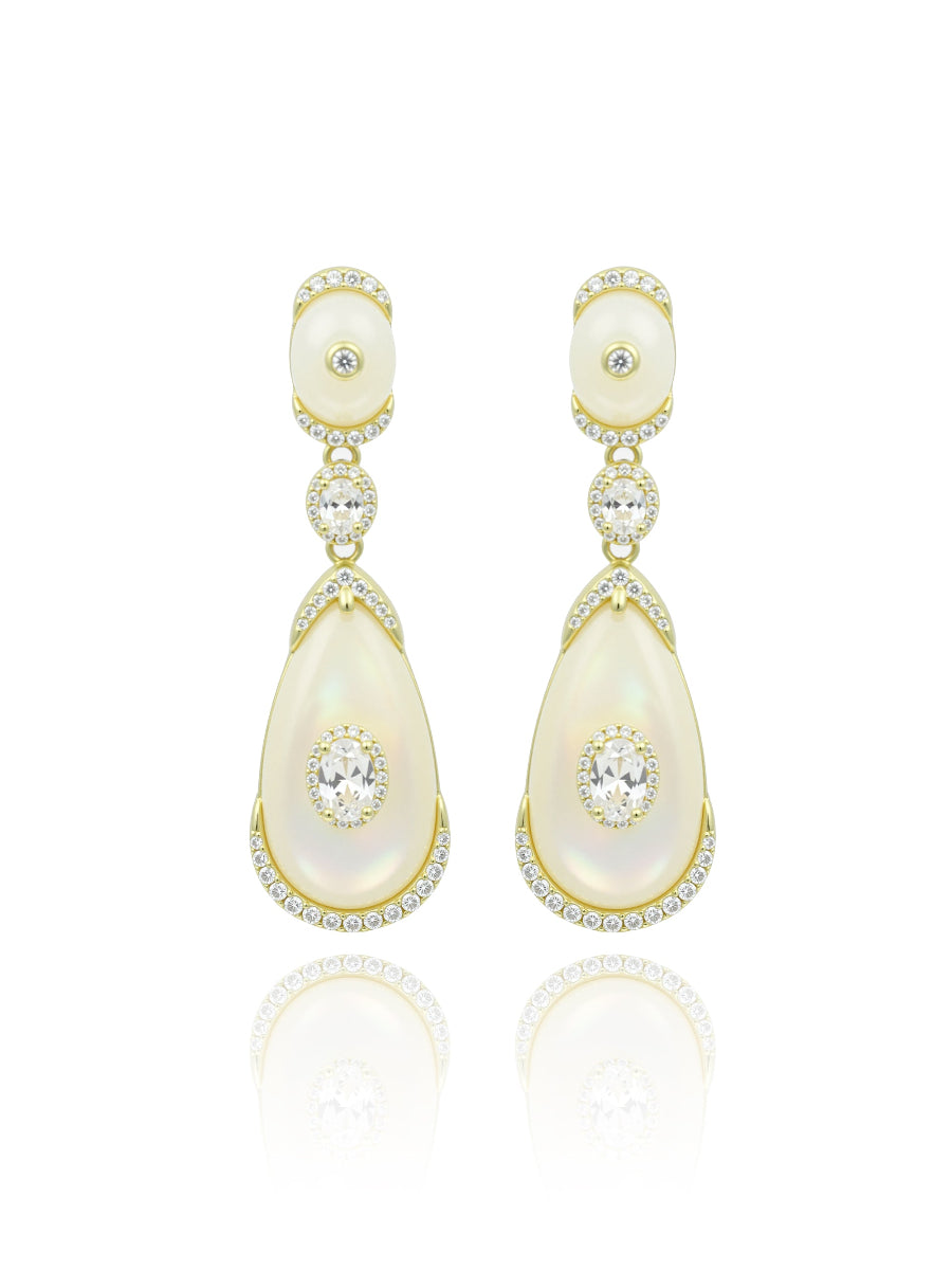 Mother of Pearl Tear Drop Earrings