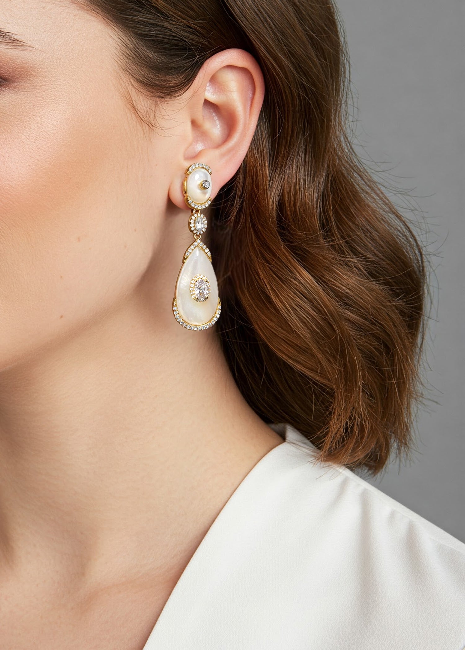 Mother of Pearl Tear Drop Earrings