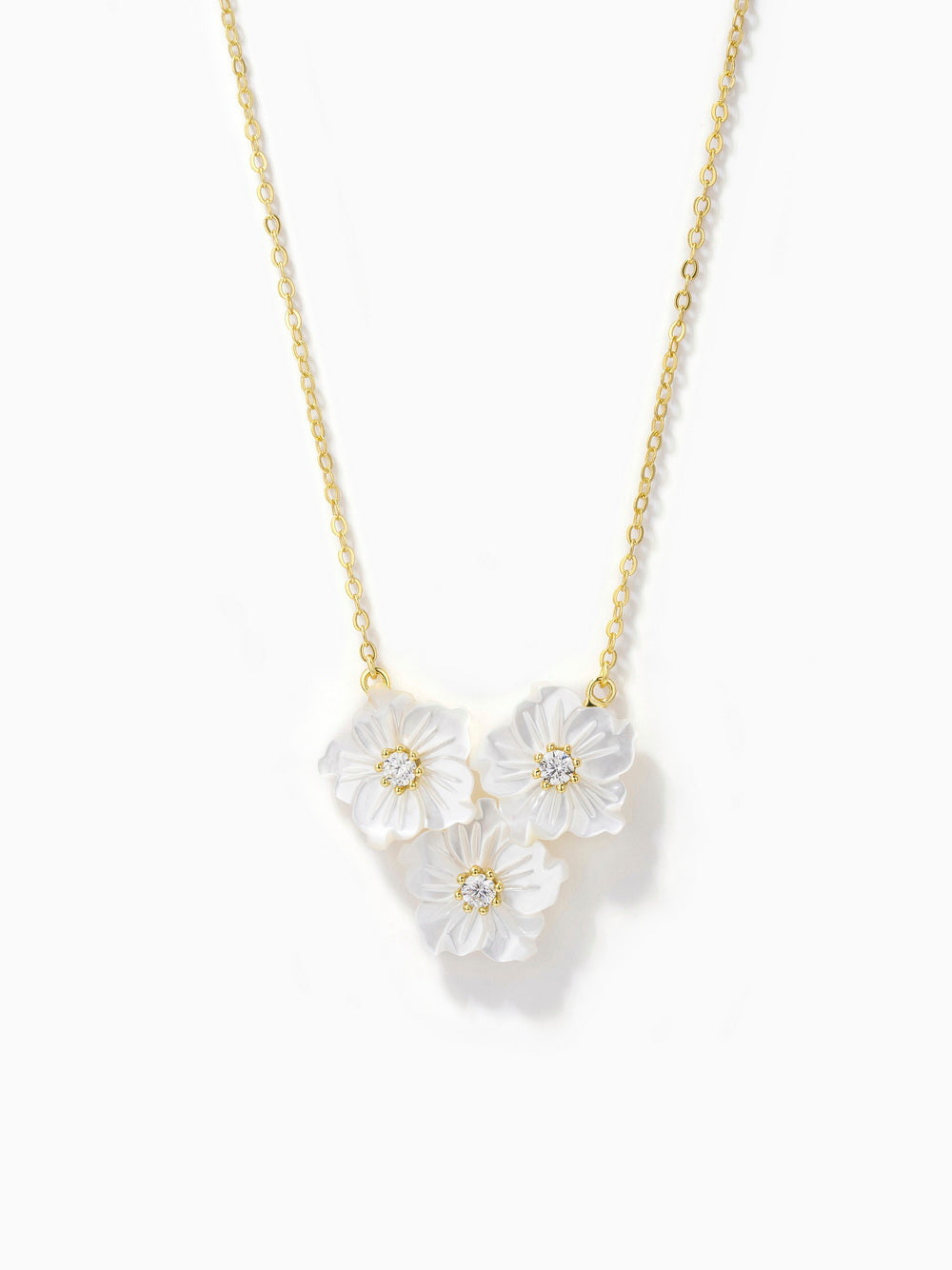 Mother of Pearl Elegant Flower Chain Necklaces