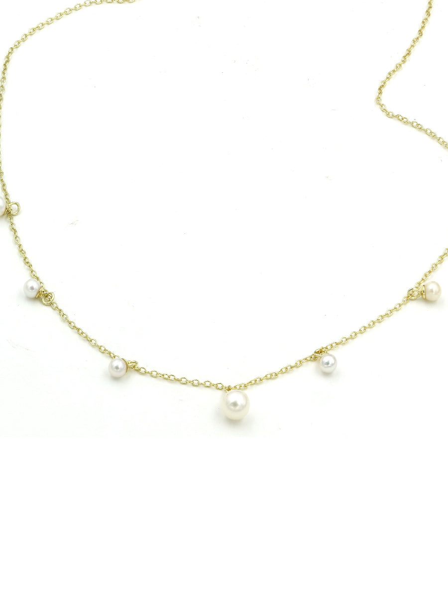 4-6mm Freshwater Pearl Dainty Droplets Necklace