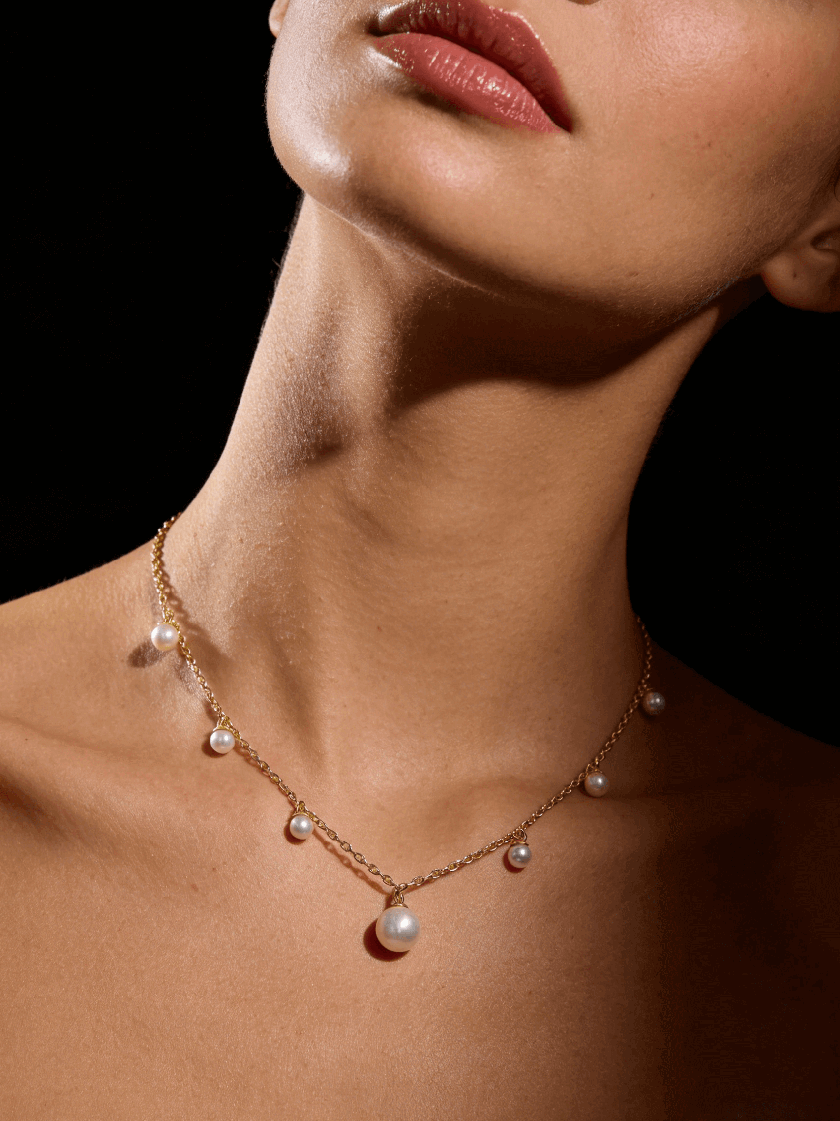 4-6mm Freshwater Pearl Dainty Droplets Necklace