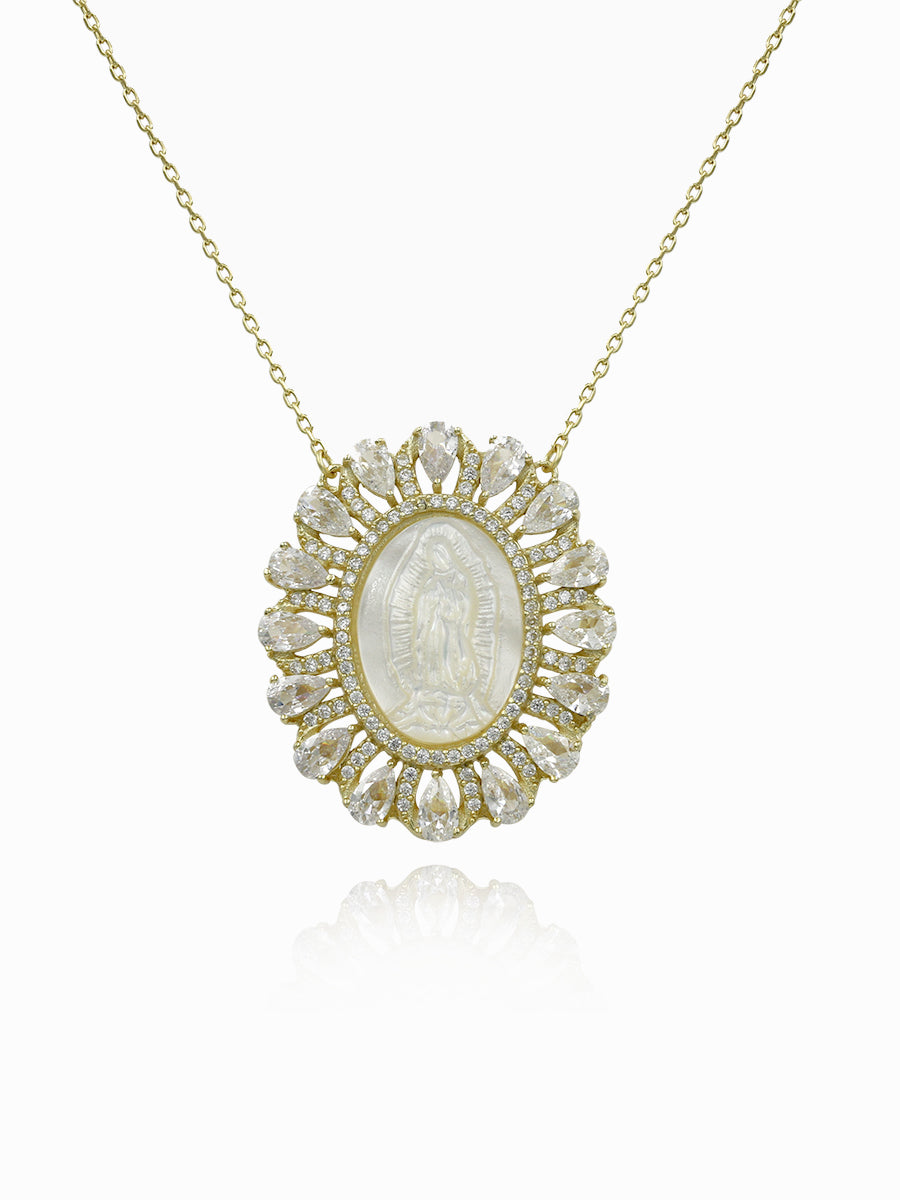 Mother of Pearl Virgin Mary Pendant