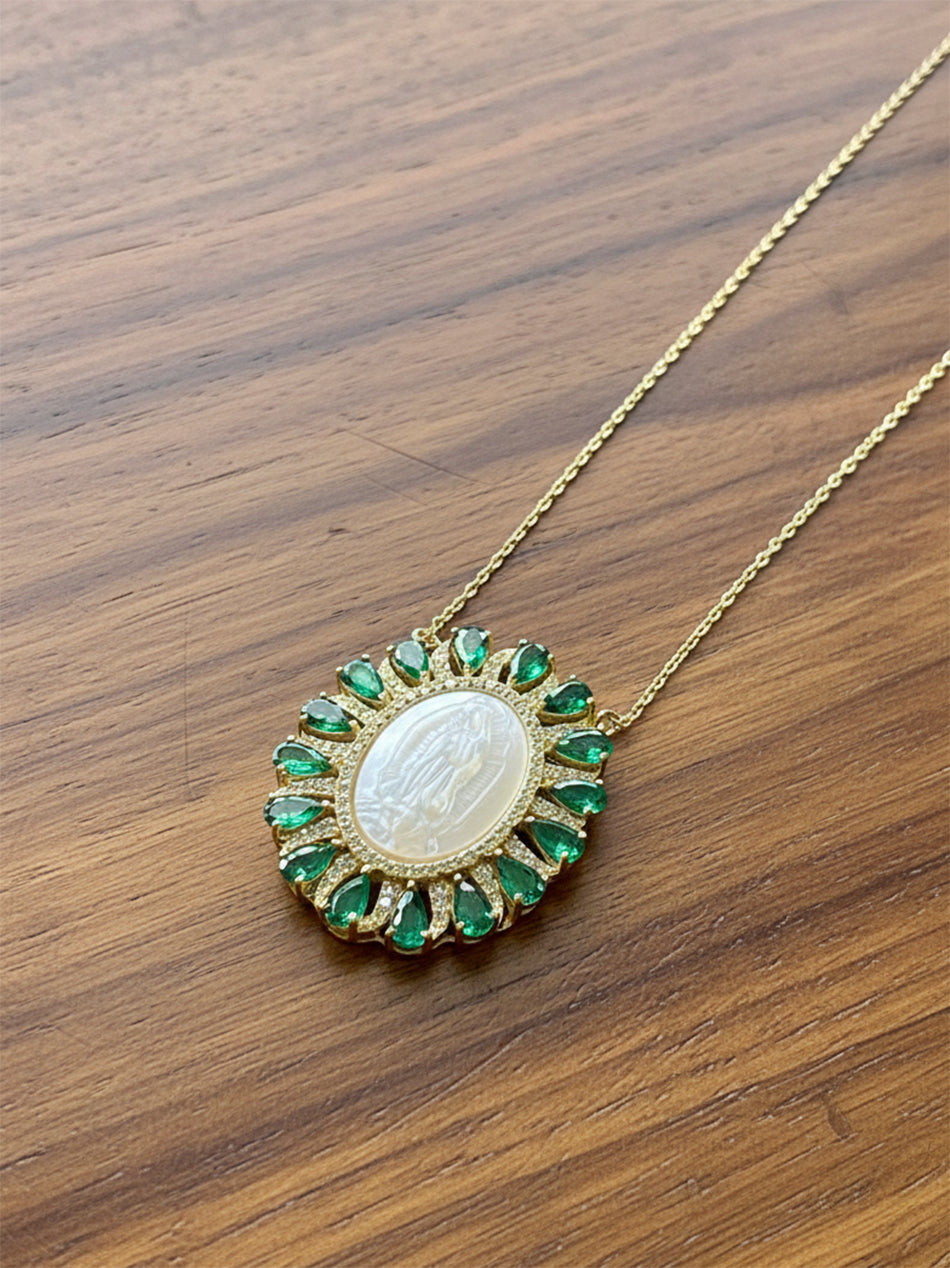Mother of Pearl Virgin Mary Pendant