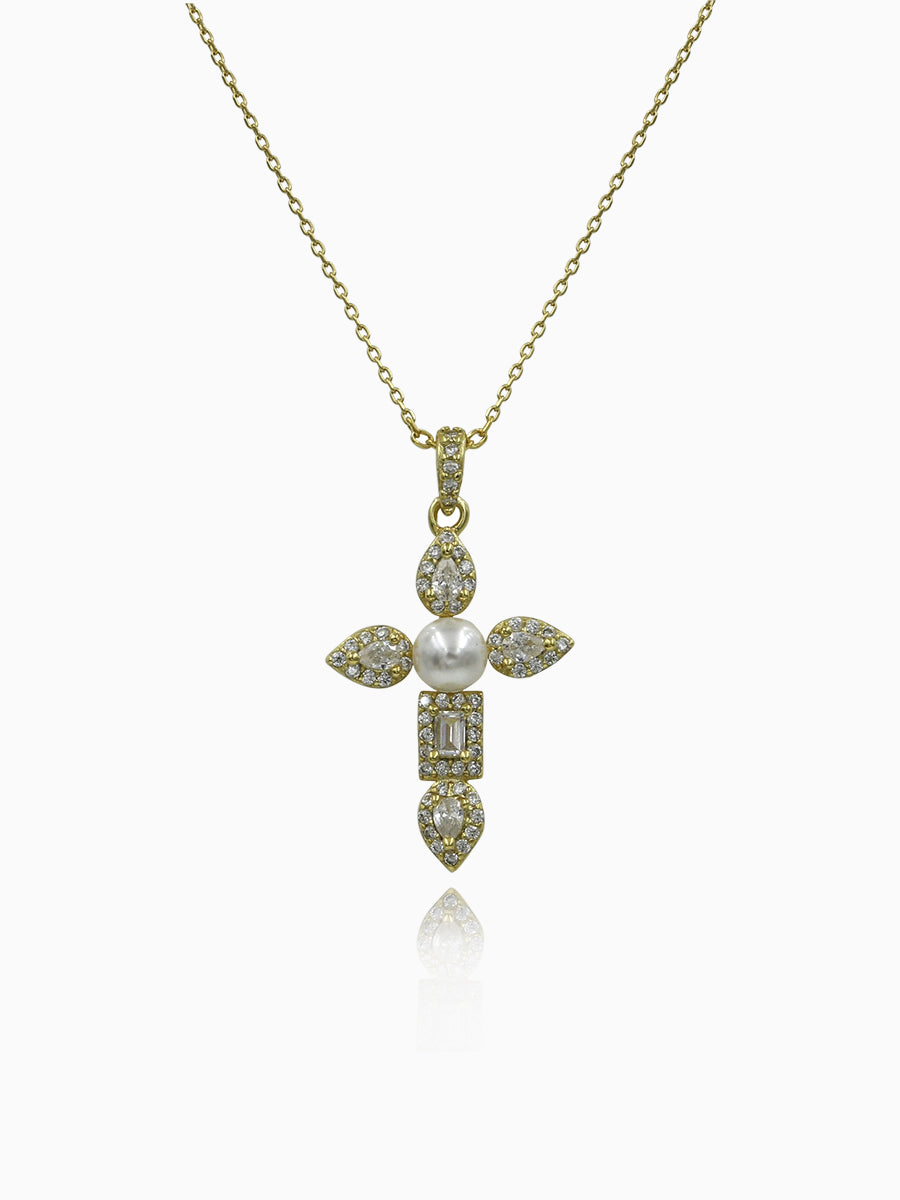 Fresh Water Pearl Cross Pendant