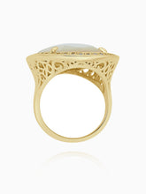 Load image into Gallery viewer, Accented Floral Mother of Pearl Ring
