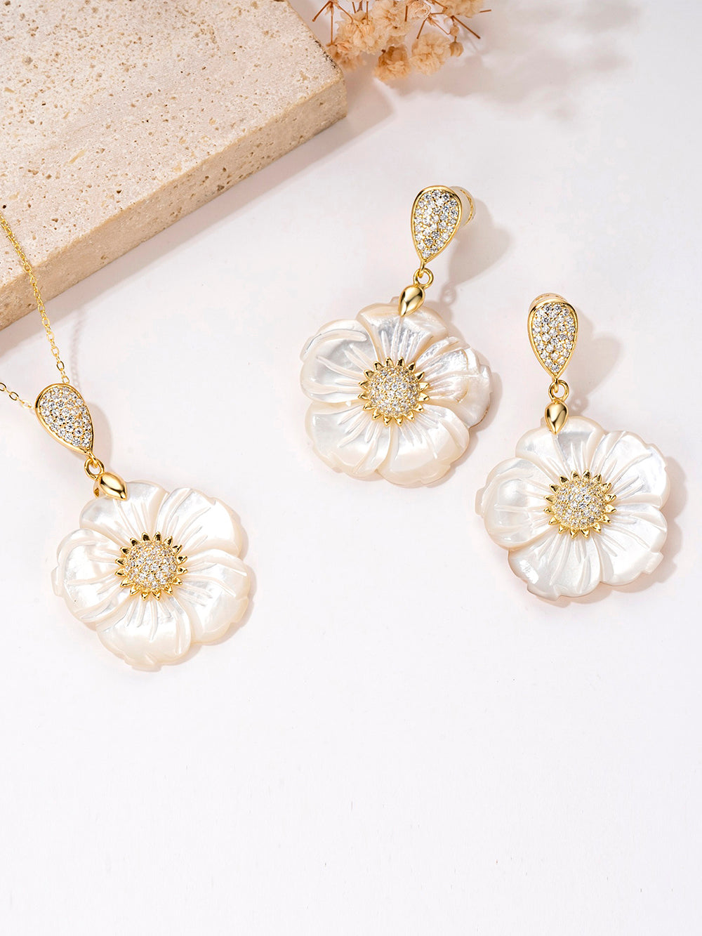 White Flower Earrings, Dangle Earrings, Fashion Accessories, Elegant Accessories