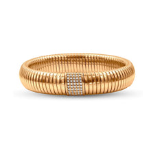 Load image into Gallery viewer, High Polished Flexible 18K Gold Plated/Rhodium With CNC Setting 5A White CZ Bracelets
