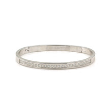 Load image into Gallery viewer, Sterling Silver 2mm Moissanite  Diamond Bangle
