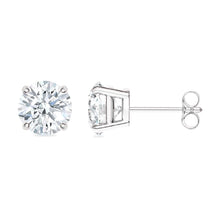 Load image into Gallery viewer, 18K Solid White/Gold 1CT 2carat Earrings Fast Ship D Color VVS1 Excellent Cut Moissanite Stone Diamond Solitaire Studs with GRA certificate
