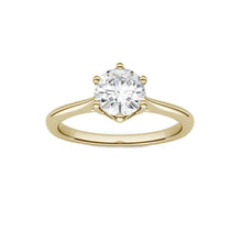 Load image into Gallery viewer, 18K Solid Gold/Pink 1ct 6 Prong Ring Fast Ship D Color VVS1 Excellent Cut Moissanite Stone Diamond Solitaire with GRA certificate US Seller
