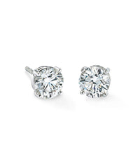 Load image into Gallery viewer, Fast Ship D Color VVS1, Excellent Cut Moissanite Stone Diamond Solitaire Studs 925 Sterling Silver Earrings with GRA certificate US Seller
