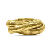 Load image into Gallery viewer, Brass Bracelets Triple Bracelet Omega chain 18K Gold Plated Double Color Unique fancy jewelry
